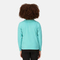 Turquoise - Side - Regatta Great Outdoors Childrens-Kids Hot Shot II Half Zip Fleece Top