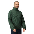 Dark Green-Dark Green - Side - Regatta Dover Waterproof Windproof Jacket (Thermo-Guard Insulation)