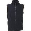 Dark Navy - Front - Regatta Unisex Haber II Full-Zip Bodywarmer Fleece Anti-Pill Jacket (250 GSM)