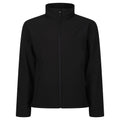 Black - Front - Regatta Reid Mens Softshell Wind Resistant Water Repellent Jacket