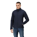 Navy - Side - Regatta Reid Mens Softshell Wind Resistant Water Repellent Jacket