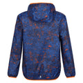 New Royal - Back - Regatta Great Outdoors Childrens-Kids Printed Lever Waterproof Packaway Jacket