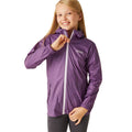 Sunset Purple - Front - Regatta Great Outdoors Childrens-Kids Pack It Jacket III Waterproof Packaway Black