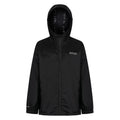 Black - Front - Regatta Great Outdoors Childrens-Kids Pack It Jacket III Waterproof Packaway Black