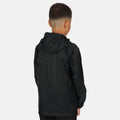 Black - Back - Regatta Great Outdoors Childrens-Kids Pack It Jacket III Waterproof Packaway Black