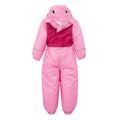 Sweet Pink - Back - Regatta Childrens-Kids Mudplay III Hooded Rainsuit