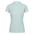 Bleached Aqua Solid - Front - Regatta Womens-Ladies Remex II Polo Neck T-Shirt