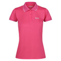 Flamingo Pink Solid - Front - Regatta Womens-Ladies Remex II Polo Neck T-Shirt