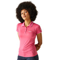 Flamingo Pink Solid - Lifestyle - Regatta Womens-Ladies Remex II Polo Neck T-Shirt