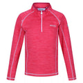 Pink Potion - Front - Regatta Childrens-Kids Berley Half Zip Long Sleeved Top