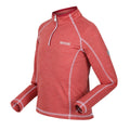 Mineral Red - Side - Regatta Childrens-Kids Berley Half Zip Long Sleeved Top