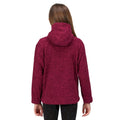 Raspberry Radiance Marl - Back - Regatta Childrens-Kids Kacie Hooded Fleece