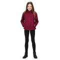 Raspberry Radiance Marl - Side - Regatta Childrens-Kids Kacie Hooded Fleece