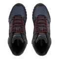 Navy-Rio Red - Side - Regatta Mens Edgepoint Mid Waterproof Hiking Shoes