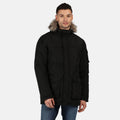 Black - Back - Regatta Mens Salinger II Faux Fur Insulated Parka