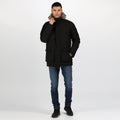 Black - Side - Regatta Mens Salinger II Faux Fur Insulated Parka