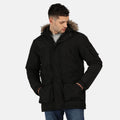 Black - Lifestyle - Regatta Mens Salinger II Faux Fur Insulated Parka