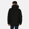 Black - Pack Shot - Regatta Mens Salinger II Faux Fur Insulated Parka