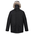 Black - Front - Regatta Mens Salinger II Faux Fur Insulated Parka