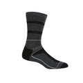 Black-Dark Steel - Side - Regatta Mens Samaris 3 Season Socks (Pack of 2)