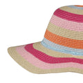 Multicoloured - Side - Regatta Childrens-Kids Mayla Striped Straw Sun Hat