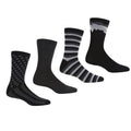 Black - Back - Regatta Mens Lifestyle Socks (Pack of 4)