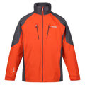 Rusty Orange-Ash - Front - Regatta Mens Calderdale IV Waterproof Softshell Hooded Walking Jacket