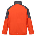 Rusty Orange-Ash - Back - Regatta Mens Calderdale IV Waterproof Softshell Hooded Walking Jacket