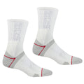 Light Steel-White - Front - Regatta Womens-Ladies Blister Protection II Boot Socks