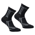 Black-Dark Steel - Front - Regatta Great Outdoors Childrens-Kids 2 Season Coolmax Trek & Trail Socks