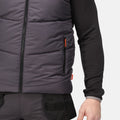 Iron-Black - Close up - Regatta Mens Regime Insulated Body Warmer