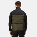 Dark Khaki-Black - Side - Regatta Mens Regime Insulated Body Warmer