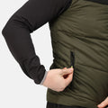 Dark Khaki-Black - Close up - Regatta Mens Regime Insulated Body Warmer