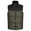 Dark Khaki-Black - Front - Regatta Mens Regime Insulated Body Warmer