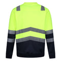 Neon Yellow - Back - Regatta Mens Pro High-Vis Sweatshirt