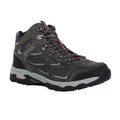 Dark Grey-Dark Red - Front - Regatta Mens Tebay Suede Walking Boots