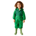 Jelly Bean - Side - Regatta Childrens-Kids Mudplay III Dinosaur Waterproof Puddle Suit