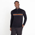 Black-Amber Glow - Back - Dare 2B Mens Unite Us Knitted Half Zip Sweatshirt