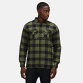 Green - Pack Shot - Regatta Mens Shelford Checked Padded Shirt