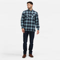 Blue - Back - Regatta Mens Shelford Checked Padded Shirt