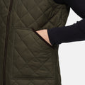 Dark Khaki - Close up - Regatta Mens Moreton Quilted Body Warmer