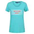 Turquoise - Front - Regatta Womens-Ladies Filandra VI Stripe T-Shirt