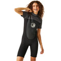 Dark Grey-Black - Lifestyle - Regatta Womens-Ladies Shorty Wetsuit