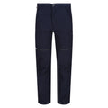 Navy - Front - Regatta Childrens-Kids Highton Stretch Zip-Off Walking Trousers