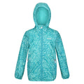 Enamel - Front - Regatta Childrens-Kids Lever Animal Print Packaway Waterproof Jacket