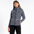 Black-White - Back - Dare 2B Womens-Ladies Far Out Dotted Soft Shell Jacket