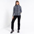 Black-White - Side - Dare 2B Womens-Ladies Far Out Dotted Soft Shell Jacket