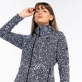 Black-White - Close up - Dare 2B Womens-Ladies Far Out Dotted Soft Shell Jacket