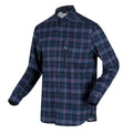 Dynasty Blue - Lifestyle - Regatta Mens Highton Checked Long-Sleeved Shirt