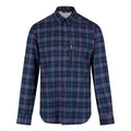 Dynasty Blue - Front - Regatta Mens Highton Checked Long-Sleeved Shirt